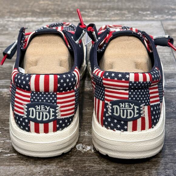 Hey Dude Wendy Funk Americana Flag Slip On Shoes Womens Size 11 Patriotic NIB - Picture 5 of 11